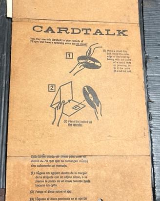 Card talk - 78 giri -1960 giradischi manuale