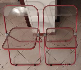 Set 2 sedie Plia by Piretti per Anonima Castelli 