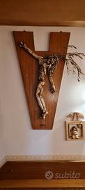 Scultura Gesù crocifisso di Lino Agnini