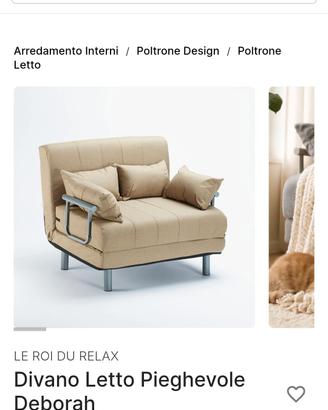 divano letto beige 