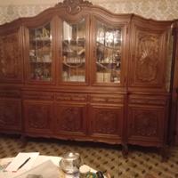 CREDENZA CON VETRINA BAROCCO PIEMONTESE