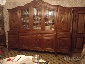 CREDENZA CON VETRINA BAROCCO PIEMONTESE