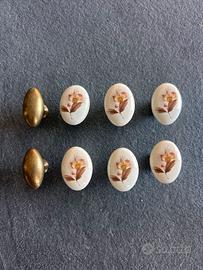 Set 8 pomelli vintage per mobili