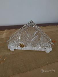 Portatovaglioli in cristallo di Boemia 