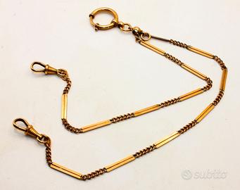 Catena doppia orologio "UNION" laminata oro 1900