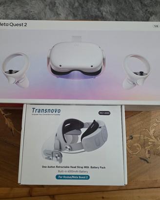 Meta Quest 2 128 VR + Batteria 6000 Transnovo