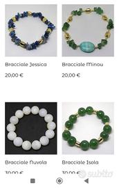 bracciali artigianali con pietre di alta qualità 