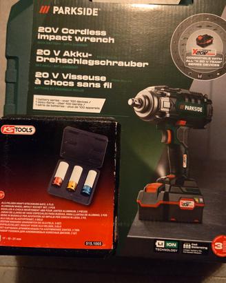 Avvitatore ad impulsi Parkside 20V e bussole