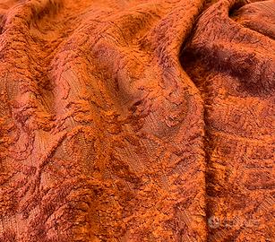 Tessuto velluto in cotone ruggine