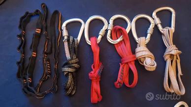 Rinvii e moschettoni con fettucce lounge