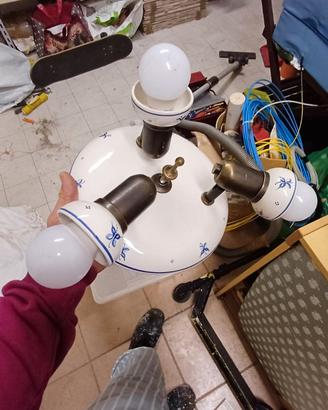 Plafoniera in Ceramica Decorata