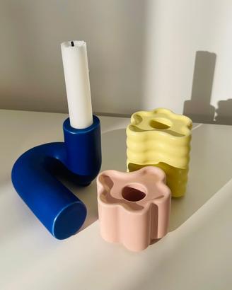 Porta candele OCTAEVO colorati di design