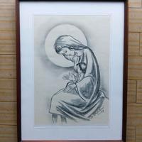 quadro " maternita' " pittore Padre Igino Astori ,