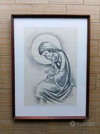 quadro " maternita' " pittore Padre Igino Astori ,