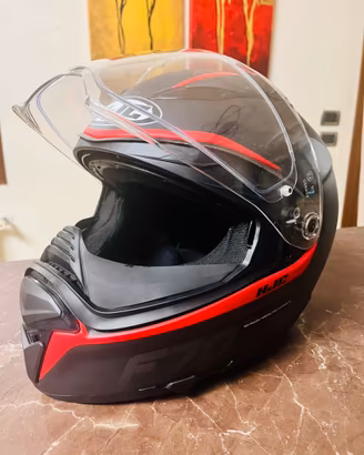Casco HJC F70 feron nero rosso opaco, taglia XL