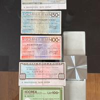 Mini assegni anni settanta.