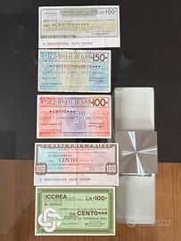 Mini assegni anni settanta.