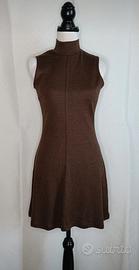 Vestito donna marrone cashmere seta tg M – riparat