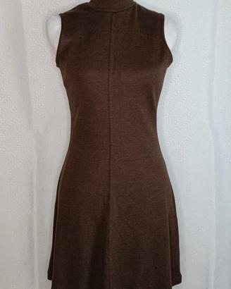 Vestito donna marrone cashmere seta tg M – riparat