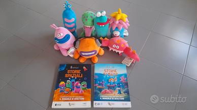 Set Hey Clay-7 Peluche Mostri +2 Libri 