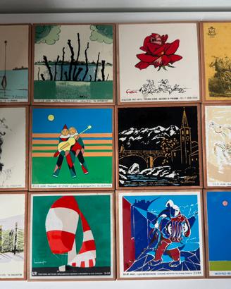 Lotto 12 Piastrelle Collezionismo anni 80