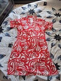 Vestito Donna Estivo Rosso e Bianco