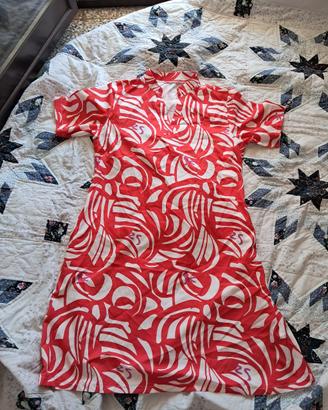 Vestito Donna Estivo Rosso e Bianco
