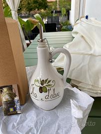 Oliera dipinta a mano ceramiche Castelli