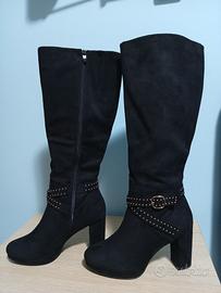 Stivali alti neri 40