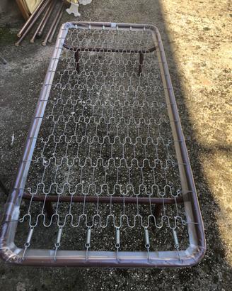 Rete per letto singolo dim 80x190 h 30 in metallo