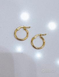 Orecchini cerchio in oro giallo 18kt 750 unisex