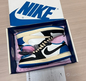 Travis Scott x Air Jordan 1 Low Blu Bianco EU 39