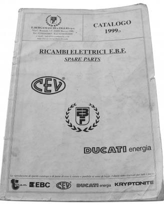 Catalogo in PDF ricambi elettrici EBF CEV Ducati 1