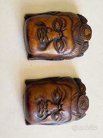 Coppia di piccoli altari buddista/tibetano