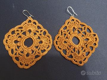 Orecchini Lavorati a uncinetto Nuovi 