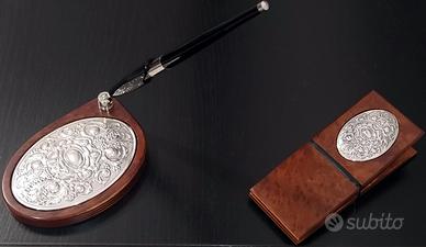 Set scrivania portapenna e fermacarte MIDA