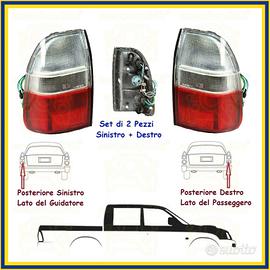 SET FARO FANALE FANALINO POSTERIORE SX DX PER L200