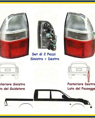 SET FARO FANALE FANALINO POSTERIORE SX DX PER L200