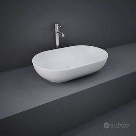 Lavabo ad appoggio ceramica bianco opaco