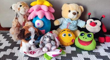 Lotto peluche animali morbidi 