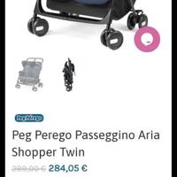 passeggino gemellare peg perego 