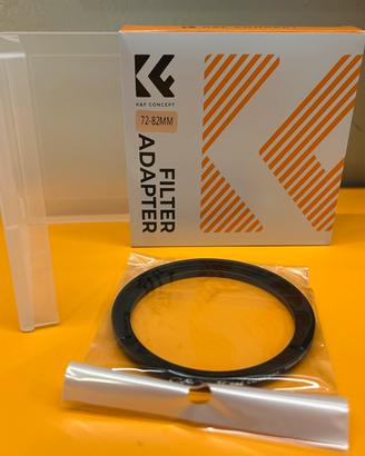 Anello adattatore filtro step up da 72 a 82mm