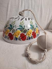 Lampadario ceramica dipinto a mano