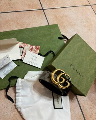 Cintura Gucci Gg Marmout Reversibile