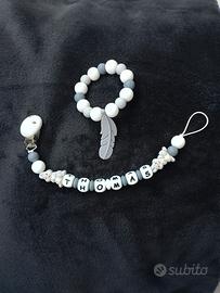 catenella porta ciuccio personalizzabile 