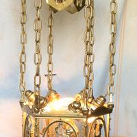 Lampadario d'epoca bronzo