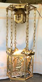 Lampadario d'epoca bronzo