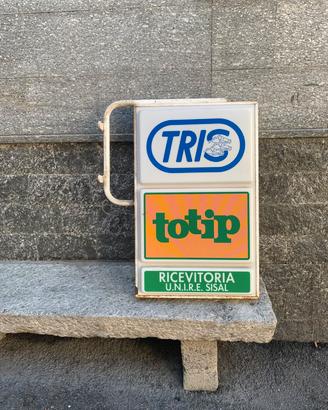 Insegna luminosa vintage TRIS Totip SISAL