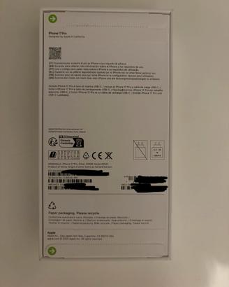 IPhone 17 Pro 256Gb Nuovo•NON TRATTO🧊🧊⛸️❄️❄️🧊