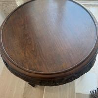 Antico tavolino cinese intagliato a mano in legno